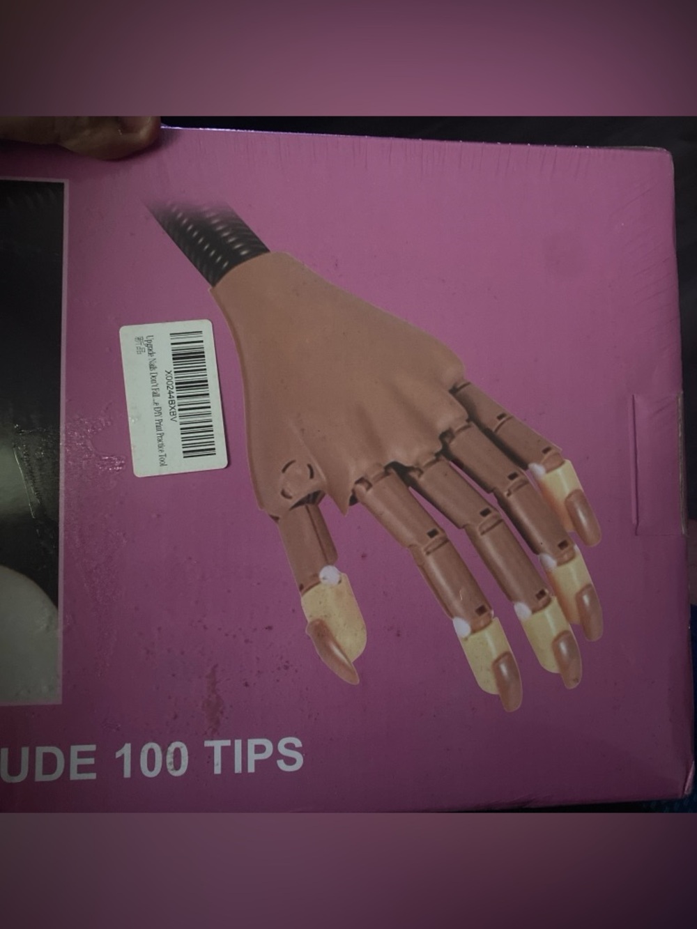 Practice Mannequin Hand with Nude Tips